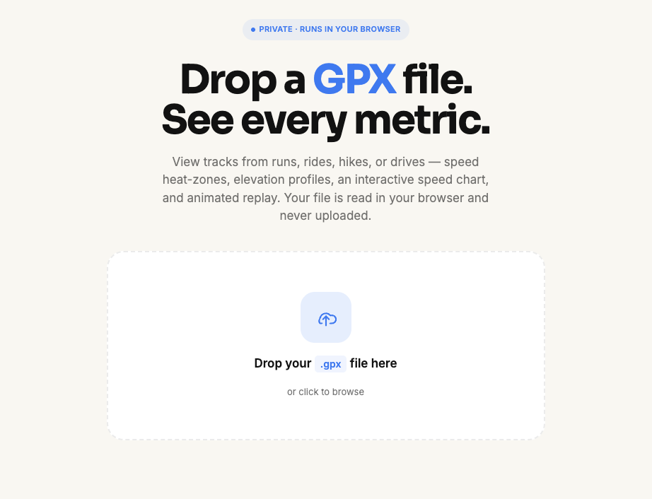GPX Viewer Landing Page